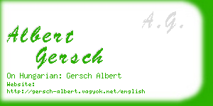 albert gersch business card